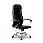 Кресло офисное Метта Комплект 29, кожа, чёрный, НИЗ хром