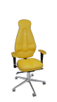 Эргономичное кресло Kulik System GALAXY, экокожа, жёлтый, дизайнерский шов