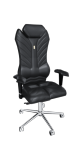 Эргономичное кресло Kulik System MONARCH, экокожа с перфорацией, чёрный, дизайнерский шов