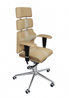 Эргономичное кресло Kulik System PYRAMID, экокожа, бежевый / песочный, дизайнерский шов