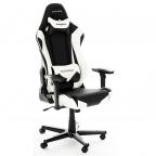 Игровое кресло DXRACER OH/RE0/NW, белый / чёрный, экокожа