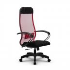 Кресло офисное Метта Комплект 11, сетка, красный, НИЗ пластик