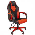 Игровое кресло Chairman GAME 17, экокожа, чёрный / красный
