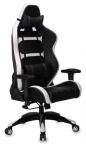 Игровое кресло CH-772/BLACK+WH белый/чёрный, экокожа