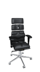 Эргономичное кресло Kulik System PYRAMID, экокожа, чёрный с перфорацией