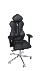 Эргономичное кресло Kulik System ROYAL, экокожа с перфорацией, чёрный, дизайнерский шов
