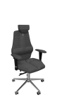 Эргономичное кресло Kulik System NANO, ткань Азур, серый, дизайнерский шов