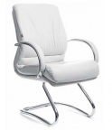 Стул офисный Chairman 445 кожа, белый
