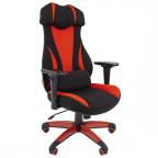 Игровое кресло Chairman GAME 14, ткань, чёрный / красный
