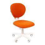 Кресло детское Chairman Kids 108, ткань, оранжевый 26-24, белый пластик